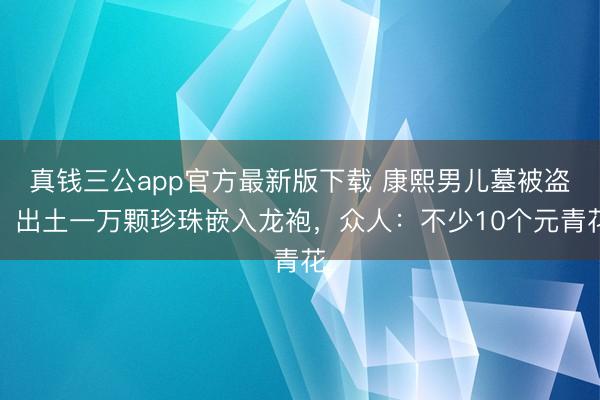 真钱三公app官方最新版下载 康熙男儿墓被盗,出土一万颗珍珠嵌入龙袍,众人:不少10个元青花