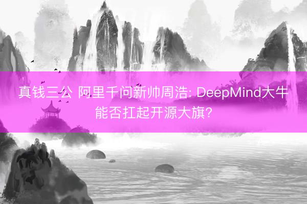 真钱三公 阿里千问新帅周浩: DeepMind大牛能否扛起开源大旗?