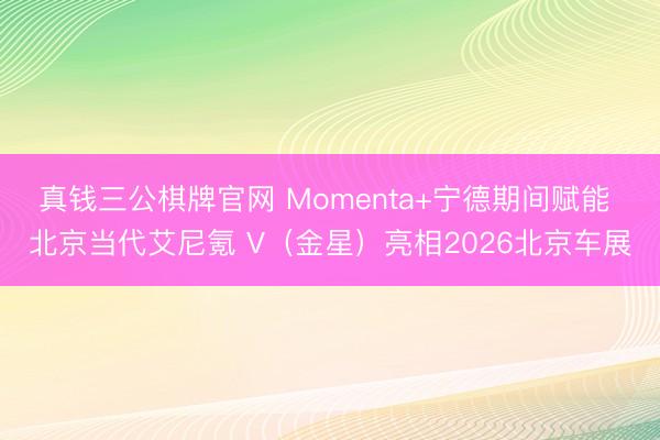 真钱三公棋牌官网 Momenta+宁德期间赋能 北京当代艾尼氪 V（金星）亮相2026北京车展