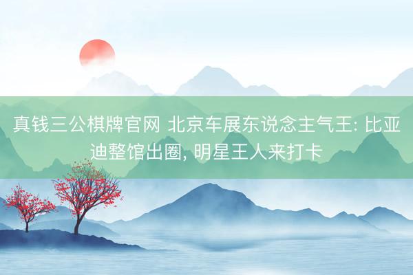 真钱三公棋牌官网 北京车展东说念主气王: 比亚迪整馆出圈， 明星王人来打卡