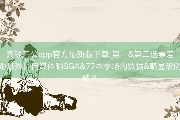 真钱三公app官方最新版下载 第一&第二选票差距悬殊！自媒体晒SGA&77本季场均数据&略显破防