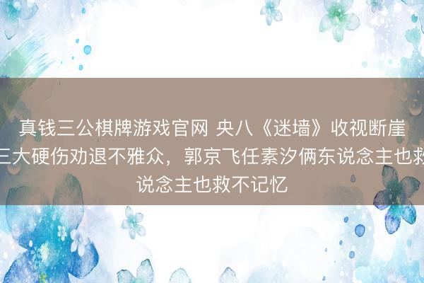 真钱三公棋牌游戏官网 央八《迷墙》收视断崖下落：三大硬伤劝退不雅众，郭京飞任素汐俩东说念主也救不记忆