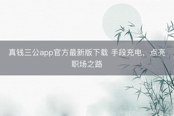 真钱三公app官方最新版下载 手段充电，点亮职场之路