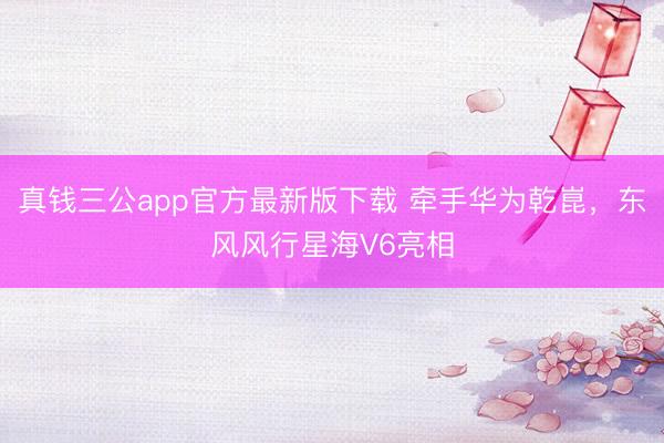 真钱三公app官方最新版下载 牵手华为乾崑，东风风行星海V6亮相
