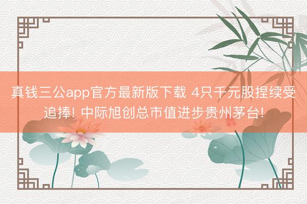 真钱三公app官方最新版下载 4只千元股捏续受追捧! 中际旭创总市值进步贵州茅台!